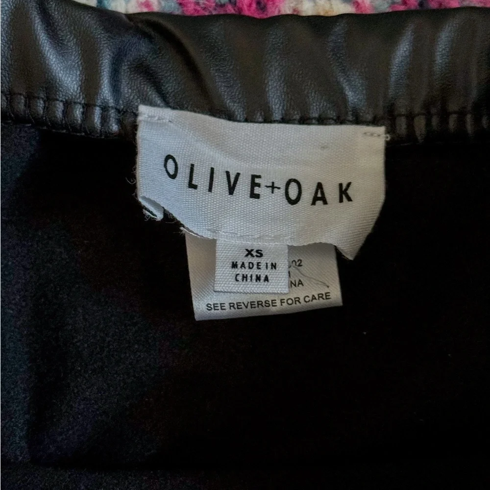 Olive & Oak Black Faux leather skirt